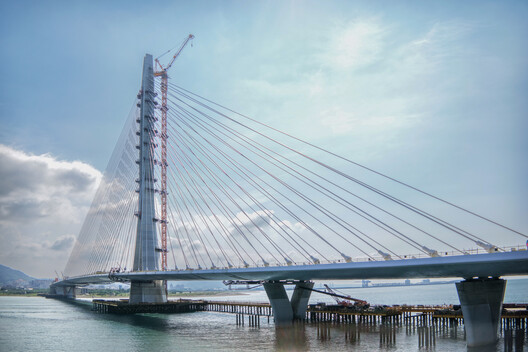 Danjiang Bridge in Taiwan by Zaha Hadid Architects. Construction photography. Image © Paddy Chao Danjiang Bridge in Taiwan by Zaha Hadid Architects. Construction photography. Image © Paddy Chao